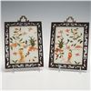 Image 1 : 2pc Chinese Hardstone-Inlaid Panels