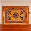 Image 6 : Framed Handwoven Wool Rug with Stylized Dragon Motif
