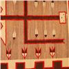 Image 3 : Mid-Century Navajo Handwoven Wool Rug w/ Arrows & Geometric Designs