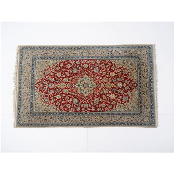 Fine Turkish Hand-Knotted Wool Rug in the Persian Style