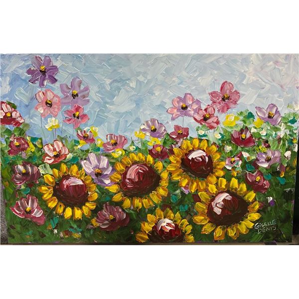 "Imagine All The People" Painting By Giselle Deni  Acrylic on Canvas 60x40"tall