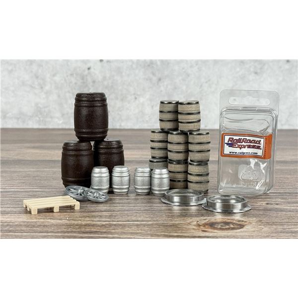 Railroad Express Model Train Barrel & Wheel Kit