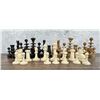 Image 1 : Victorian Carved Wood and Bone Chess Pieces