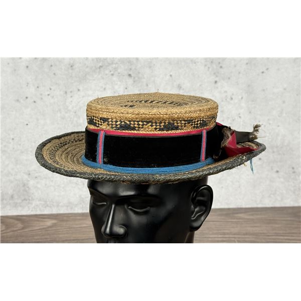 Tribal Woven Boater Hat