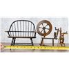 Image 6 : Miniature Windsor Bench and Spinning Wheels