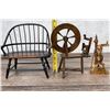 Image 7 : Miniature Windsor Bench and Spinning Wheels