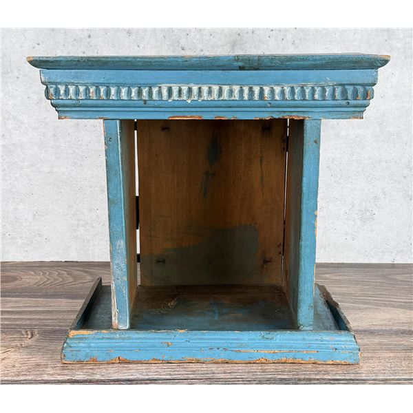 Antique Country Painted Primitive Clock Shelf