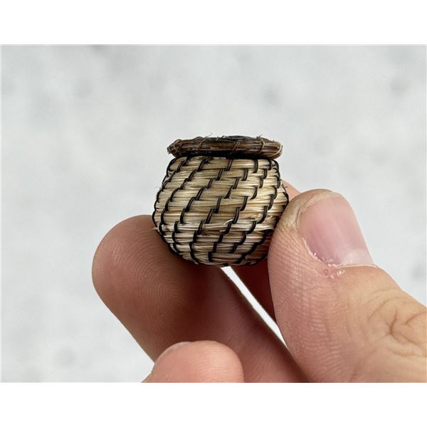 Miniature Horsehair Native American Indian Basket