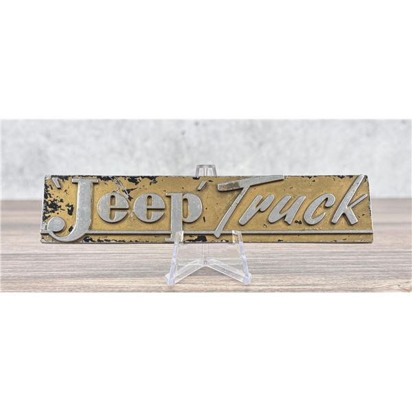Willys Jeep Pickup Truck Hood Badge Emblem 666762