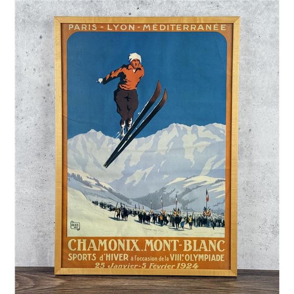 Chamonix Mont Blanc 8th Winter Olympics Poster