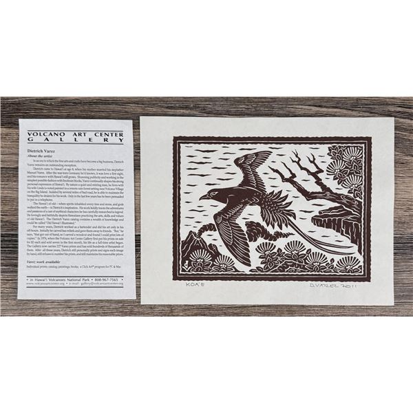 Dietrich Varez Koe'e Hawaiian Woodblock Print