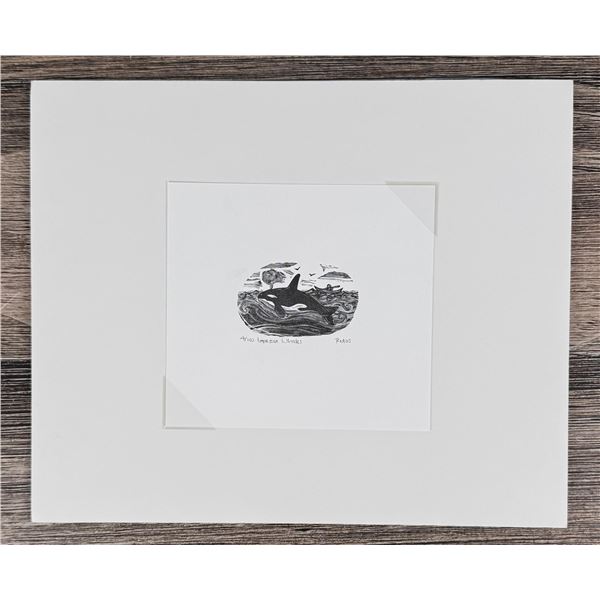 Rick Allen Impressive Whales Woodblock Print
