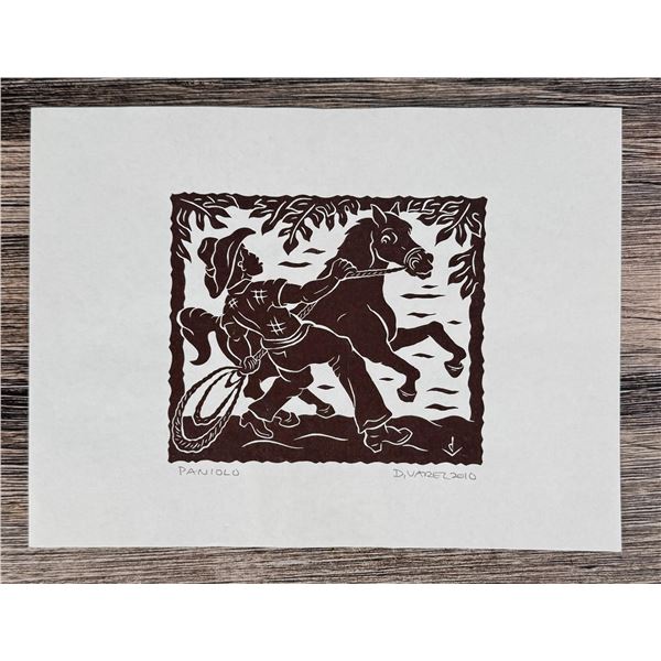 Dietrich Varez Paniolo Hawaiian Woodblock Print