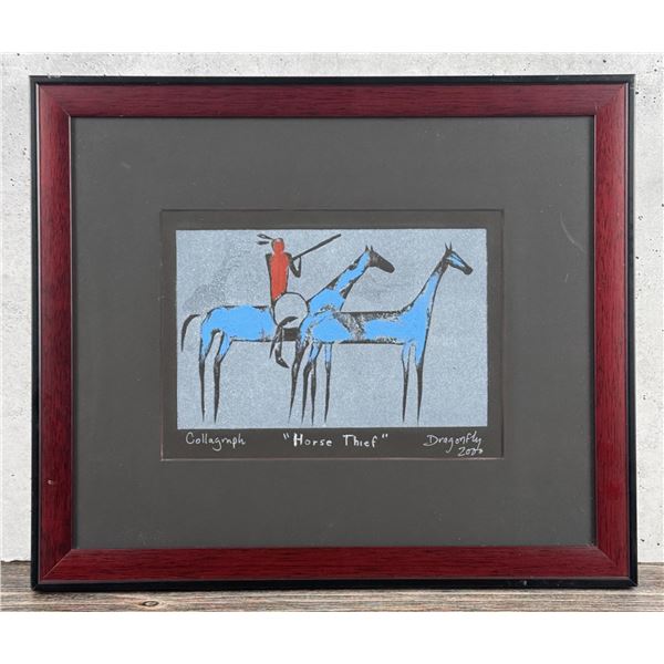 David Dragonfly Collagraph Print