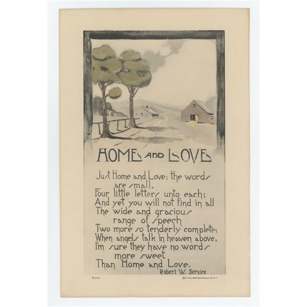 Robert W. Service Home And Love Print