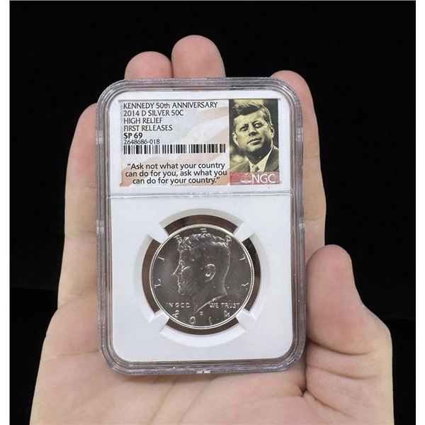 2014 D Kennedy Silver Half Dollar SP 69 NGC