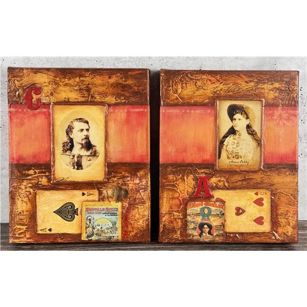 Deb Holien William Cody Annie Oakley Diptych