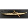 Image 1 : Alaskan Inuit Eskimo Miniature Skin Canoe Model