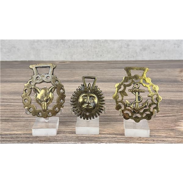 Collection of Brass Horse Harness Pieces