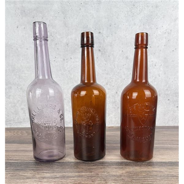 Group Of Antique Whiskey Bottles