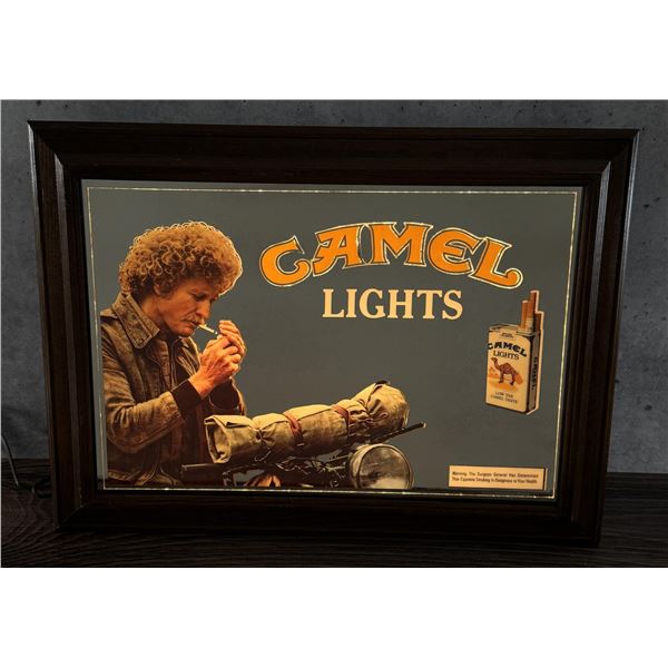 Camel Lights Cigarettes Lighted Sign Mirror