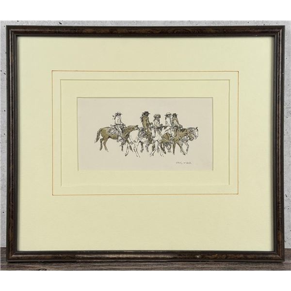 Stanley Galli Cowboys Watercolor Painting