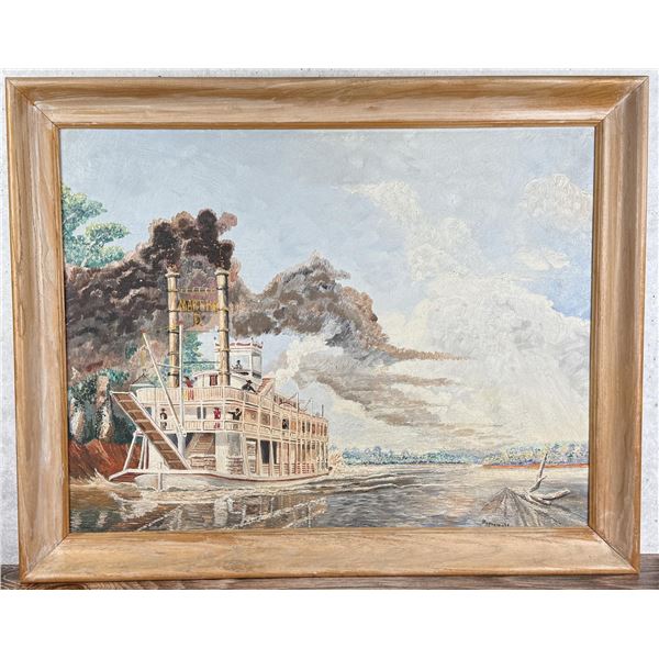 Magness Folk Art Martha D Riverboat Painting