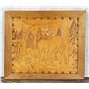 Image 1 : Moose & Wolves Tooled Leather Wall Art