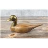 Image 2 : Mid Century Brass & Wood Duck