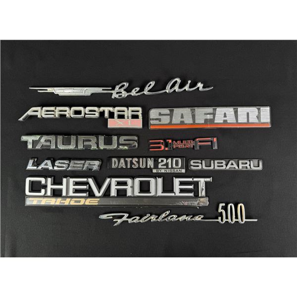 Group Of Automobile Fender Emblems