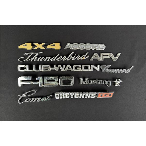 Group Of Automobile Fender Emblems