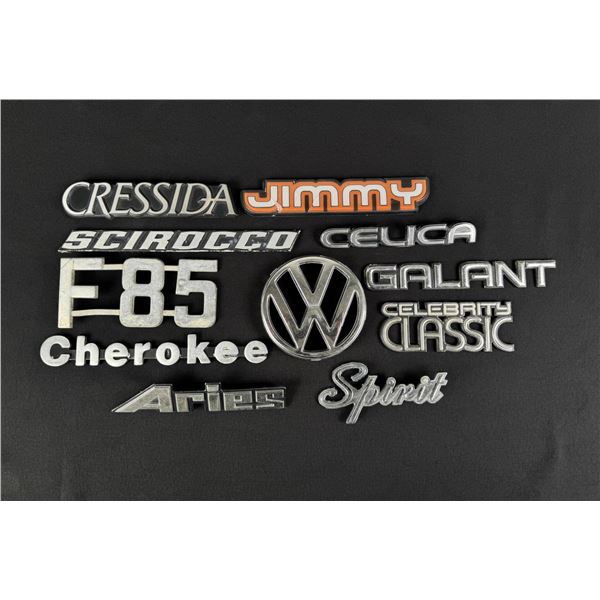 Group Of Automobile Fender Emblems