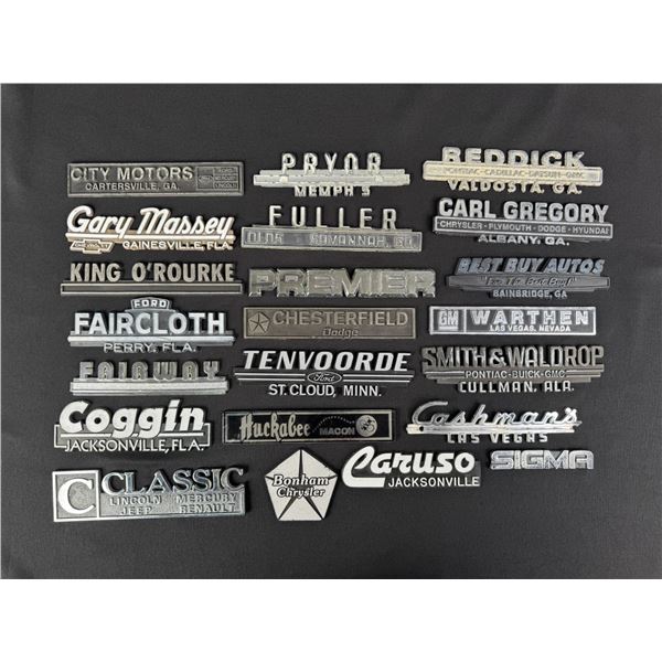 Large Collection Of Car Dealership Badges