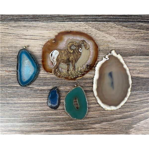 Cut And Polished Agate Slabs