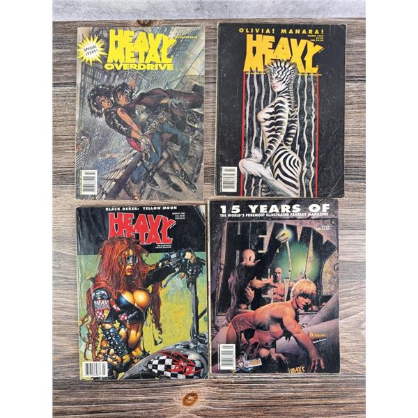 Group Of Heavy Metal Magazines