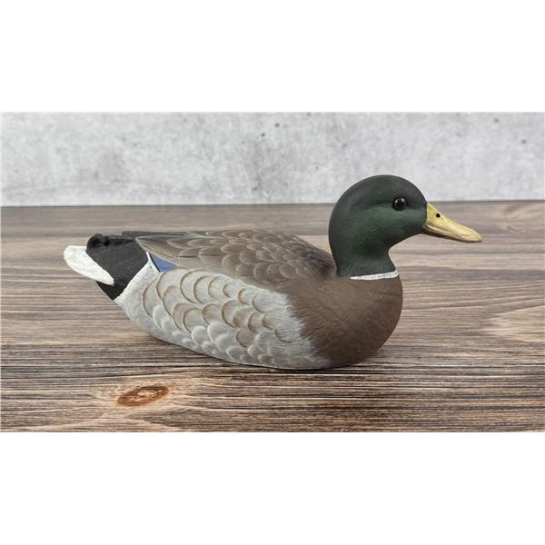 V Hill Mallard Drake Painted Duck Decoy