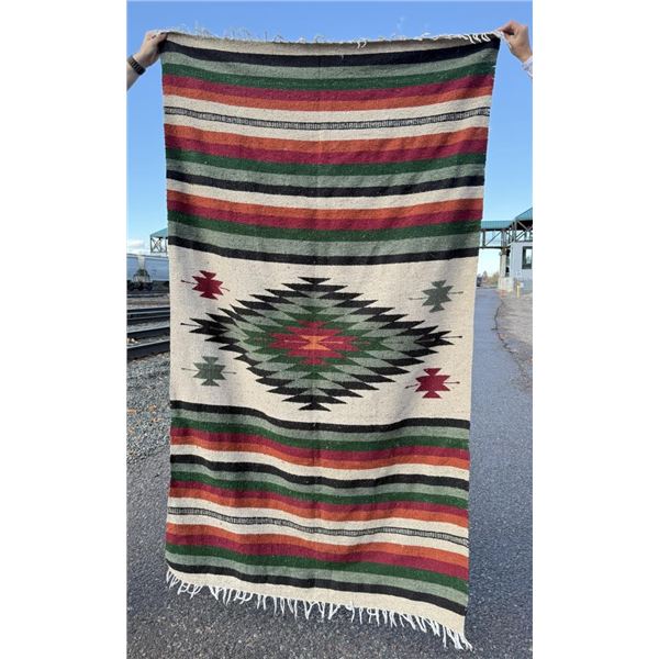 Mexican Diamante Woven Blanket Rug