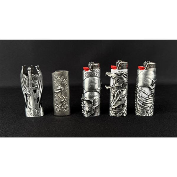 Group Of Novelty Biker Cigarette Lighter Holders