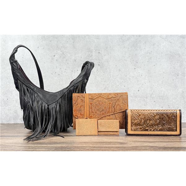 Group Of Western Leather Items