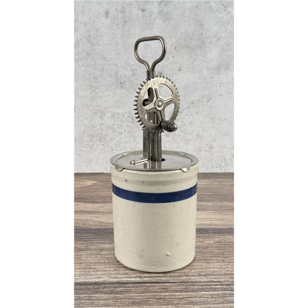 Stoneware Banded Beater Jar