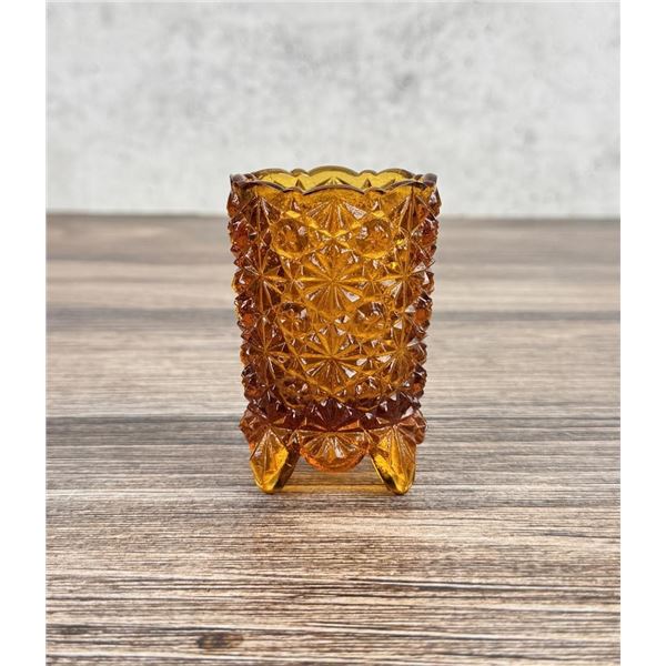 Fenton Glass Daisy & Button Toothpick Holder