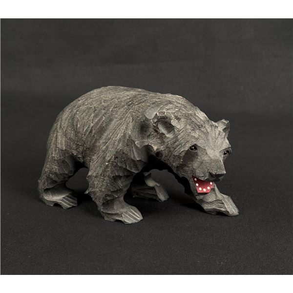 Japanese Ainu Carved Wood Bear