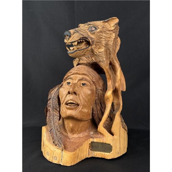 Paul Montgomery Wood Carving Wolf Spirits
