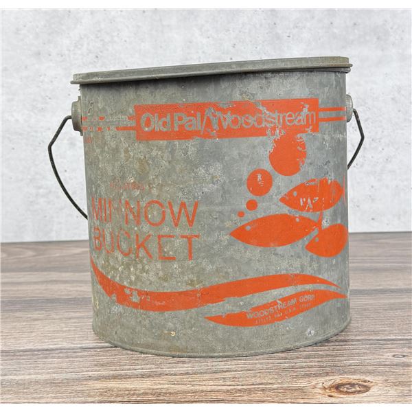 Old Pal Woodstream Minnow Fishing Bucket