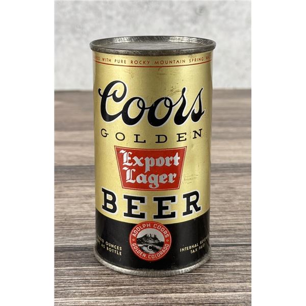 Coors Golden Export Lager Beer Flat Top Can