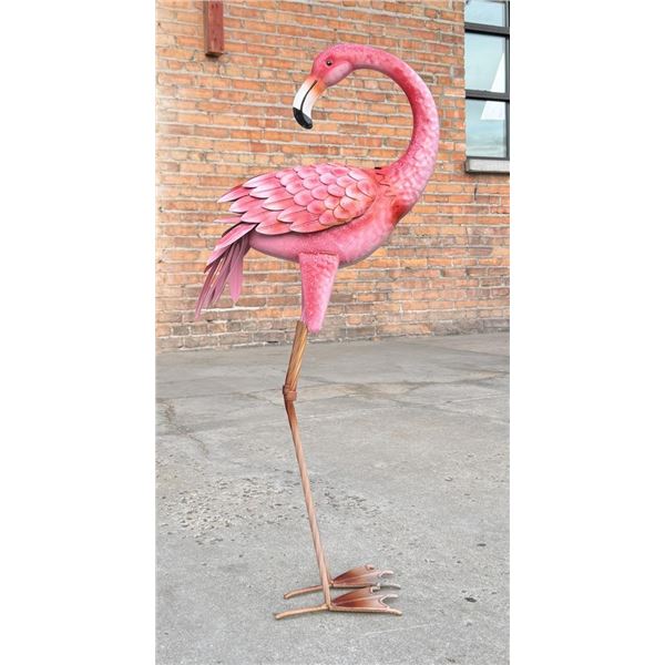Decorative Tin Metal Garden Flamingo