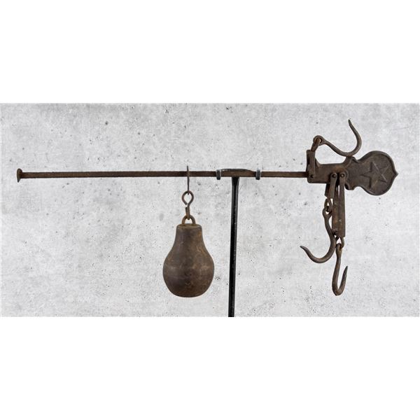 Antique Cast Iron Steelyard Hanging Scale