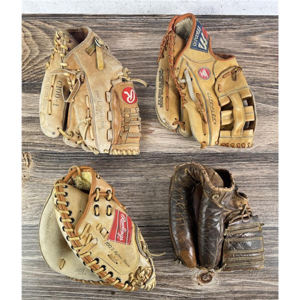 Collection of Rawlings Baseball Mitts Gloves