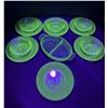 Image 1 : Group of Uranium Green Depression Glass