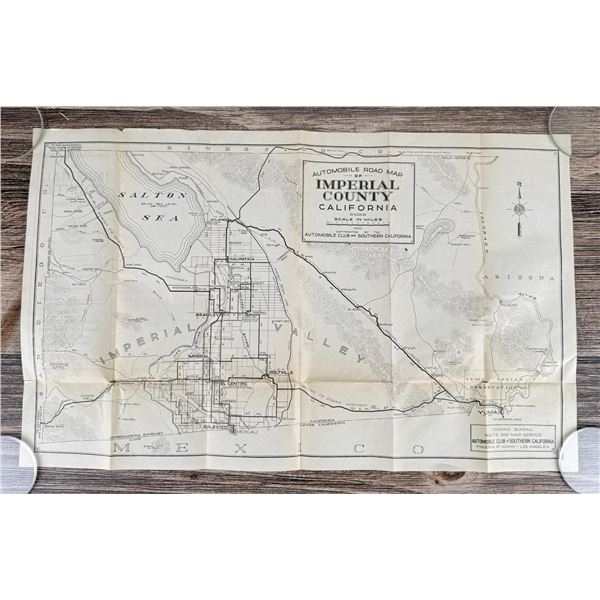1915 Imperial County California Road Map